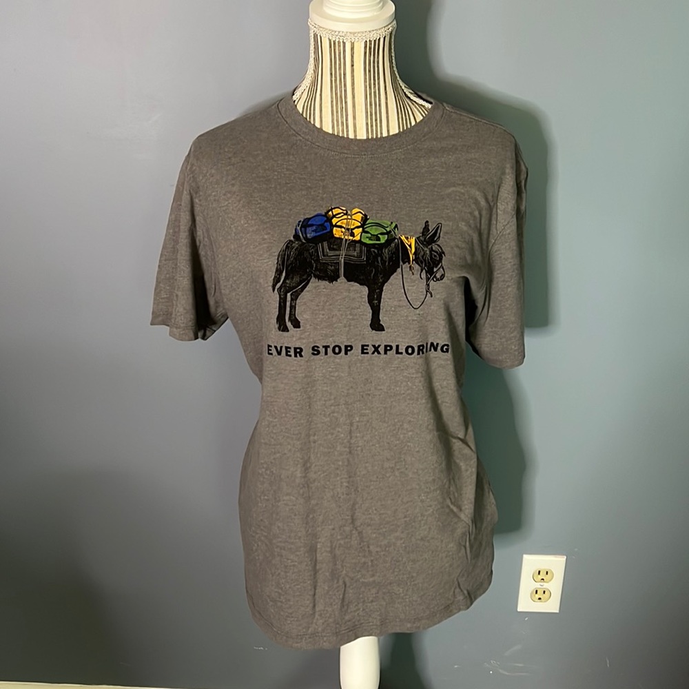 North Face Gray Donkey T-Shirt Size Med Medium M